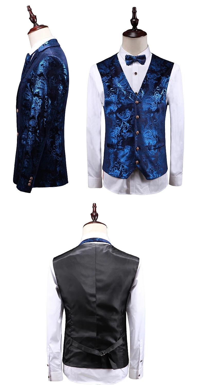 Индивидуальный костюм золотистого цвета с цветочным принтом для создания