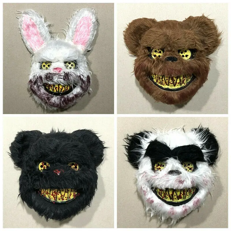 Страшная латексная маска для Хэллоуина с волчьей головой и маской волос вечерние