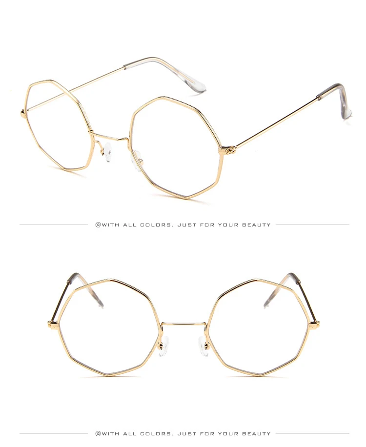 Европейский и американский стиль очки Восьмиугольные солнцезащитные ретро