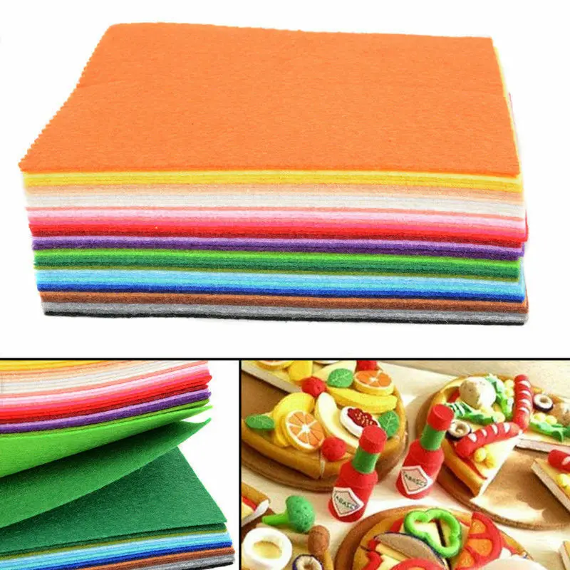 

15x15cm Non-woven Felt Fabric Polyester Cloth DIY Children Supplies for Sewing Dolls Crafts accessories sold by piece