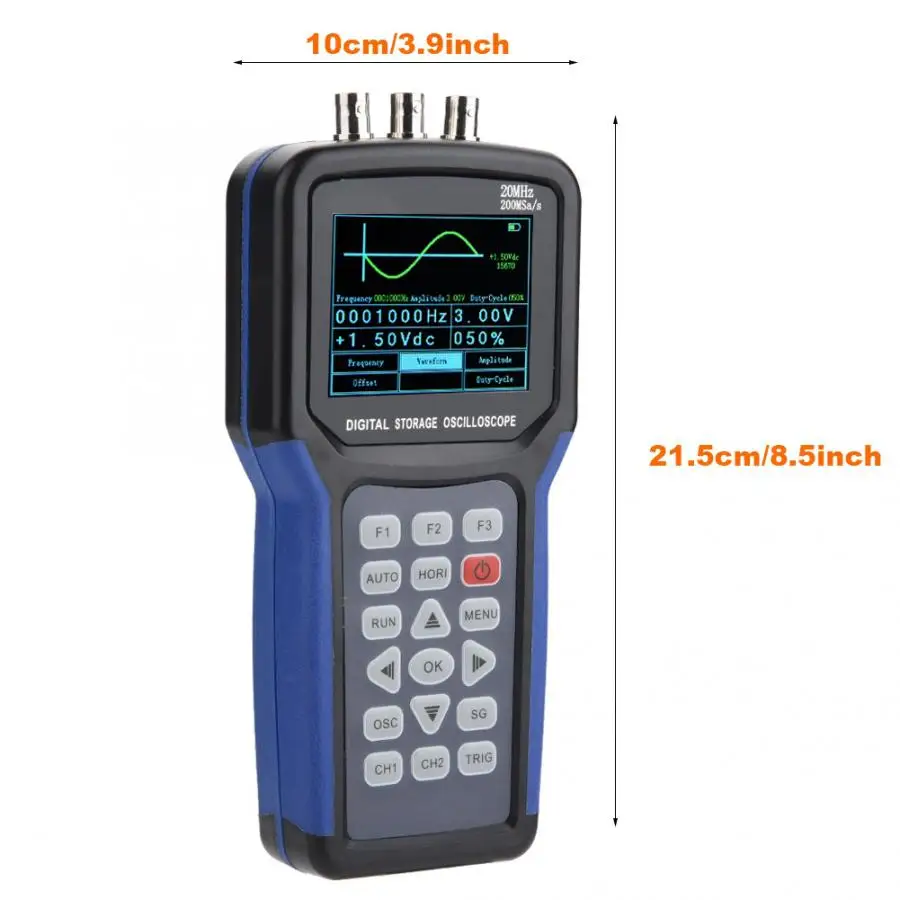 JDS2023 осциллограф комплект ручной цифровой 1-канальный 20 МГц 200MSa/s мультиметр AC 110-220