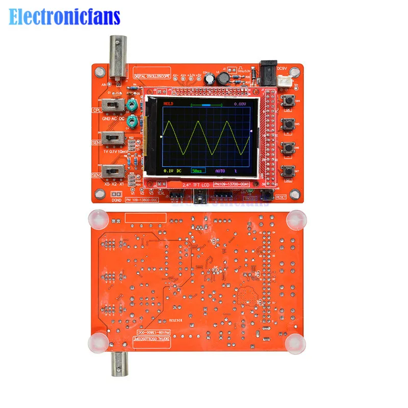 1 Набор 2," цифровой осциллограф TFT Diy Kit Собранный SMD припаянный осциллограф diy части 1Msps с совпадающим проводом
