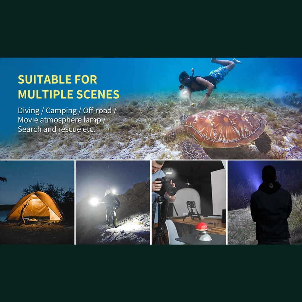 Водонепроницаемая светодиодная лампа для подводной съемки Venidice 40 м DV камеры Gopro