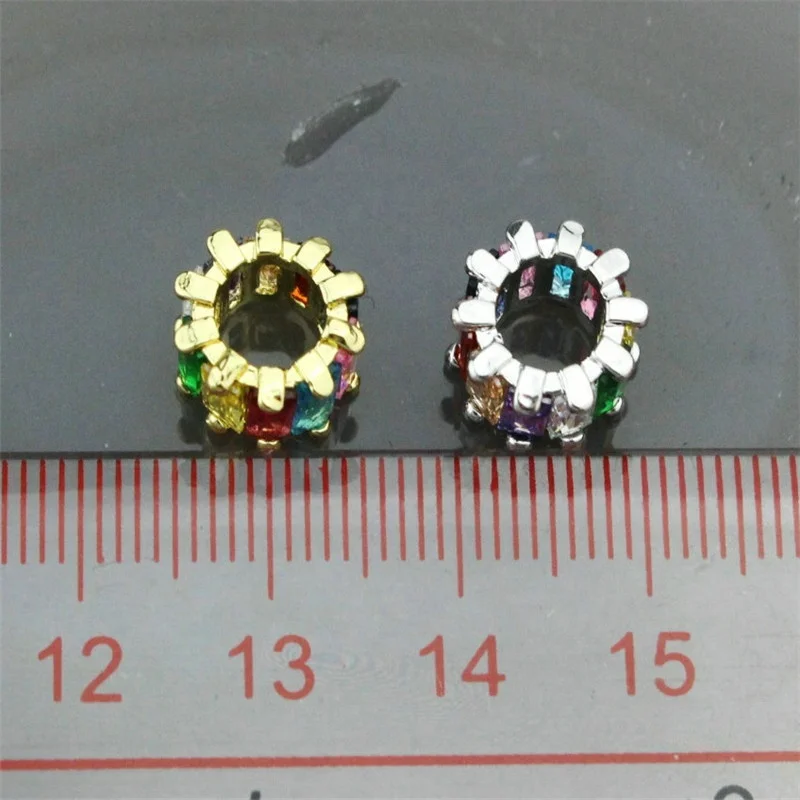 10 мм 15 шт./лот радужные кубические микро бусины ручная работа сделай сам