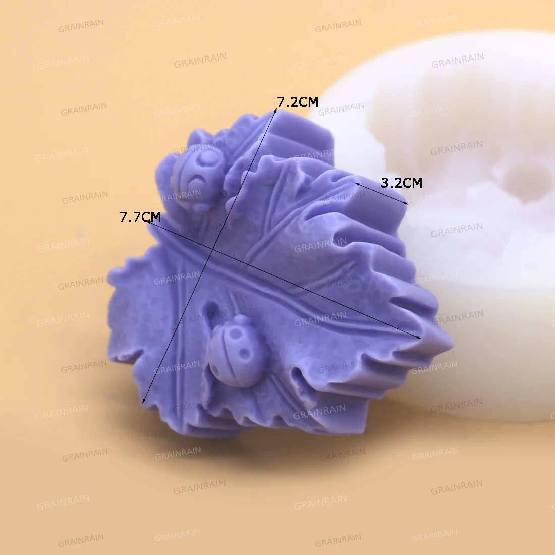 Форма в форме листа зернистости силиконовая форма для мыла ручной работы