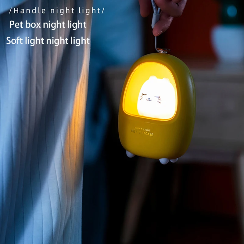Цена Ночник с USB-зарядкой для спальни, светодиодный прикроватный светильник для сна, атмосферные лампы, подарок для детей, белый, желтый, креативн...