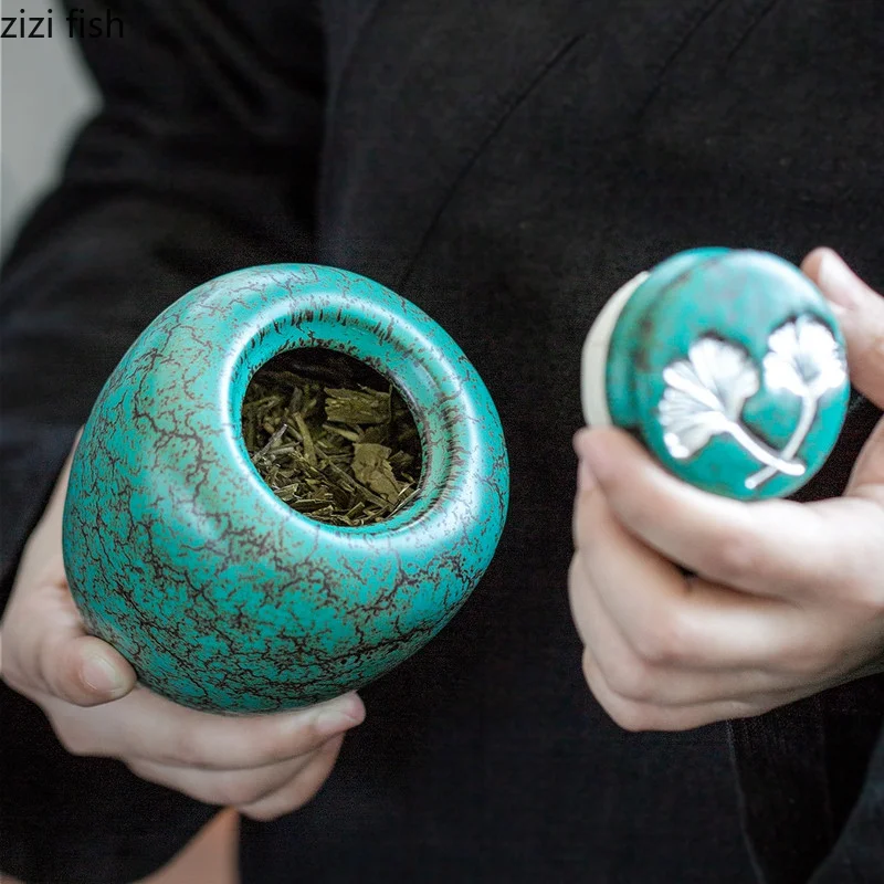 Зелёный чай герметичные может Керамика Чай Caddy коробка контейнер органайзер
