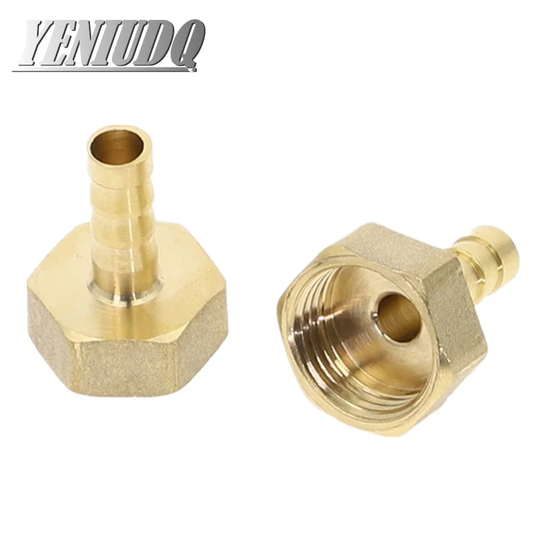 Pipe Fittings Brass Barb Hose Tail Fitting Fuel Air Gas Water Hose Oil ID 4mm-19mm to 1/8'' 1/4'' 3/8"1/2'' Female Thread Copper
