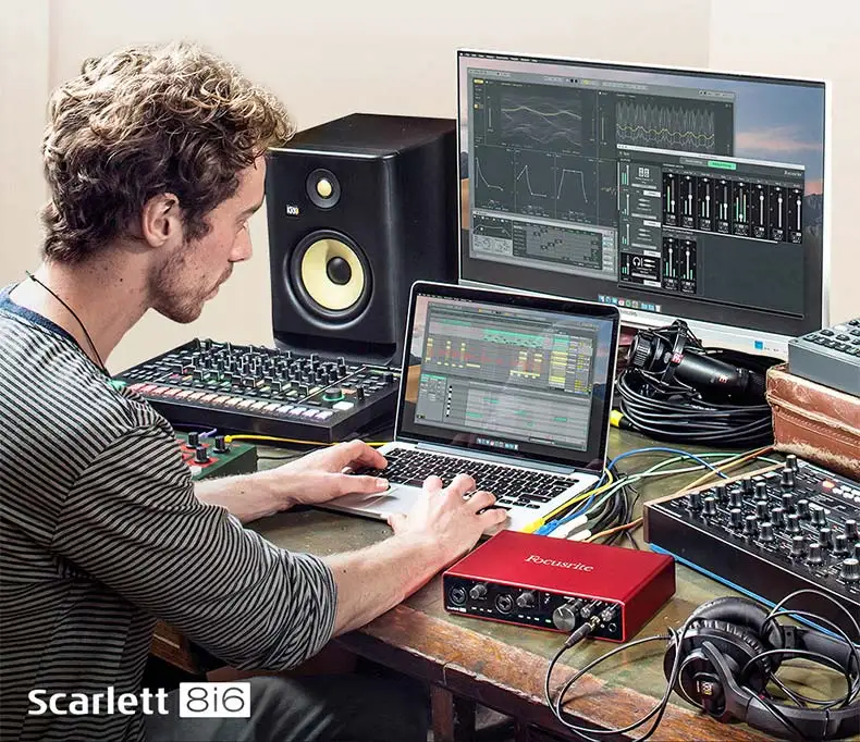 Обновленный Focusrite Scarlett 8i6 3rd Gen. 8 в/6 выход Внешний USB Запись Звуковая карта аранжировщик электрогитара аудио интерфейс