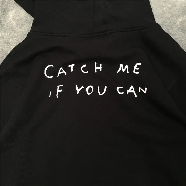 Новинка 19ss мужские роскошные толстовки с капюшоном Catch Me If you can бархатным