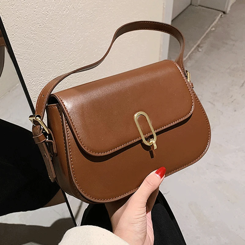 

Vintage Handbags Women Bags Designer Brand Brown Shoulder Bag for Girls Sac Crossbody Bags Ladies Square Flap Messenger Bag New