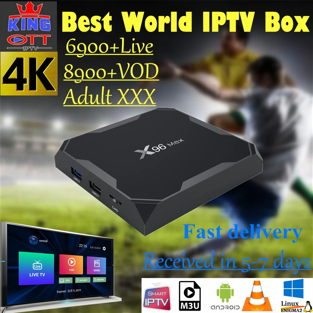 Французский IP tv X96 MAX android 8,1 tv box с IP tv подпиской Швеция Италия голландская Европа Испания США M3U взрослый xxx IP tv smarters