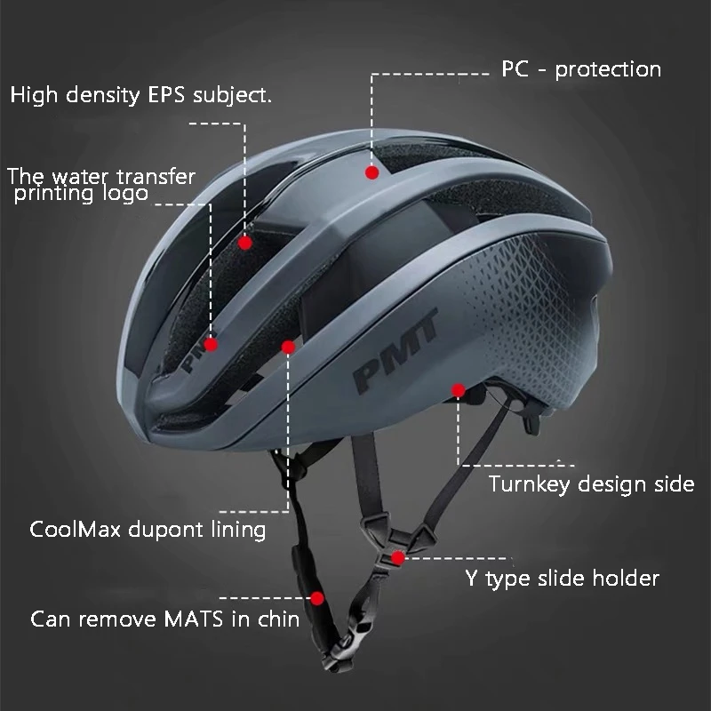 PMT Cycling Ultralight Helmet Breathable Road Bike Intergrally Molded Casco Ciclismo Kask Cycling Cap