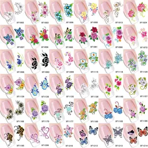 Модный 3D Цветочный дизайн переводные наклейки для ногтей переводные наклейки для леди и женщин инструменты для маникюра наклейки для ногтей оптовая продажа