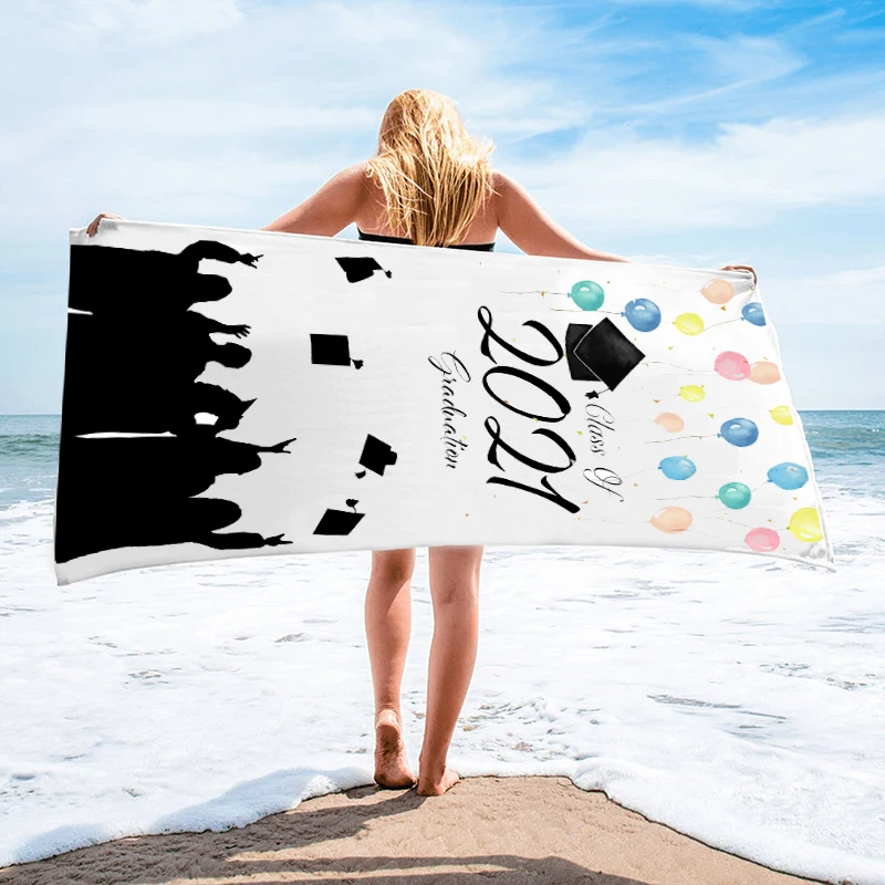 

Пляжное полотенце, класс 2021, выпускной, для студентов, врачей, медсестер, учителей, поздравления, выпускной сезон, подарок для путешествий, ф...