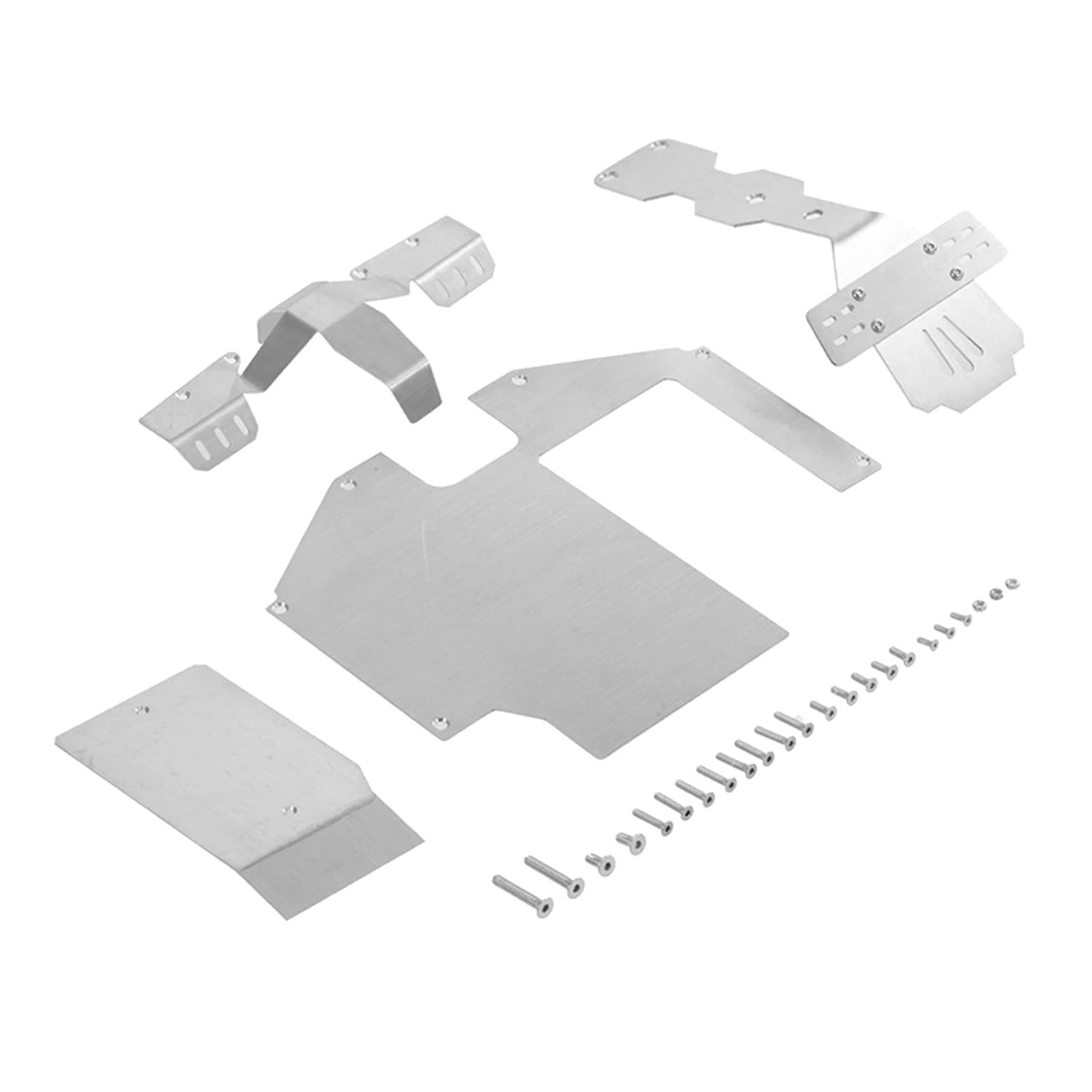 

3PCS Stainless Steel Front Rear Axle Protector,Chassis Armor,Protection Skid Plate Compatible with RC Crawler Traxxas UDR