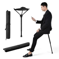folding stick stool seat stick adjustable height seat stool folding stick chair for outdoor travel sightseeing have a rest