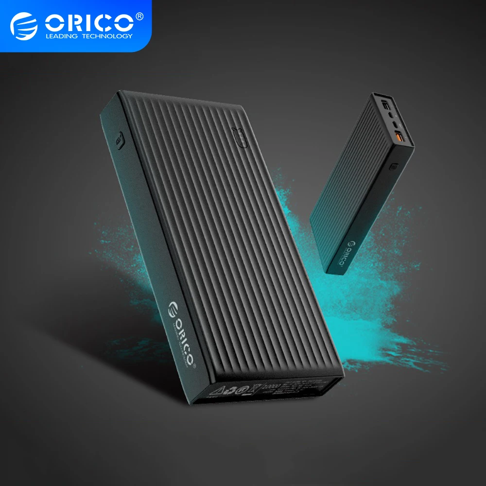 Внешний аккумулятор ORICO QC3.0 10000 мАч BC1.2 Type C двухстороннее быстрое зарядное
