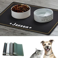 custom name pet bowl mat placemat waterproof dog food pad pet cat puppy feeding mat non slip mat for bowl dish pet accessories