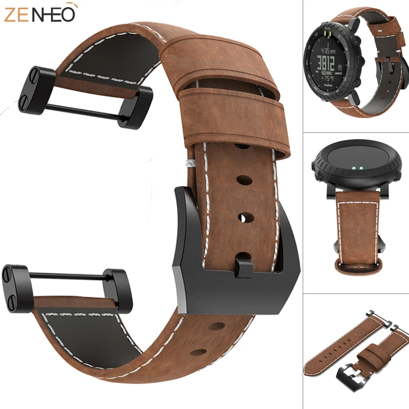 Ремешок из натуральной кожи для часов Suunto Core сменный ремешок Смарт часы браслет