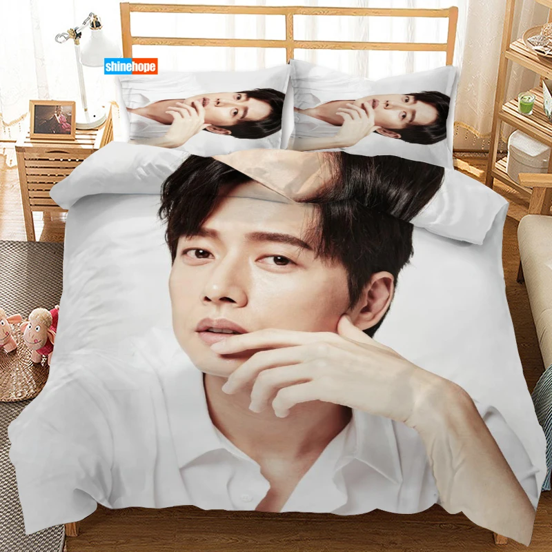 Комплект постельного белья Park Hae Jin KPOP 3 шт. пододеяльник сатин двойной размер X см