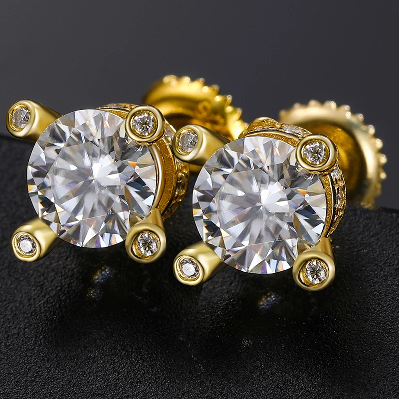 

Classic 2CT Moissanite Earring For Women 925 Sterling Silver Engagement