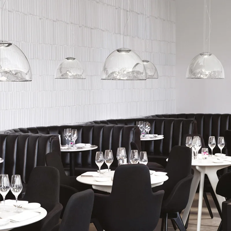 

Post modern simple bar table dining room glass chandelier Nordic personality bedroom study corridor aisle Chandelier