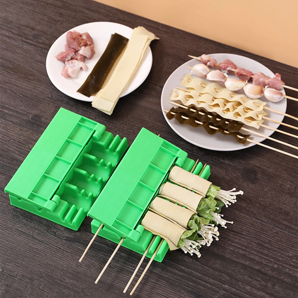 

1PC BBQ Tools Meat Grill Skewer Multi-function Barbecue Grill Needle With Box Safety Meat Vegetable String Shish Kebob Skewers