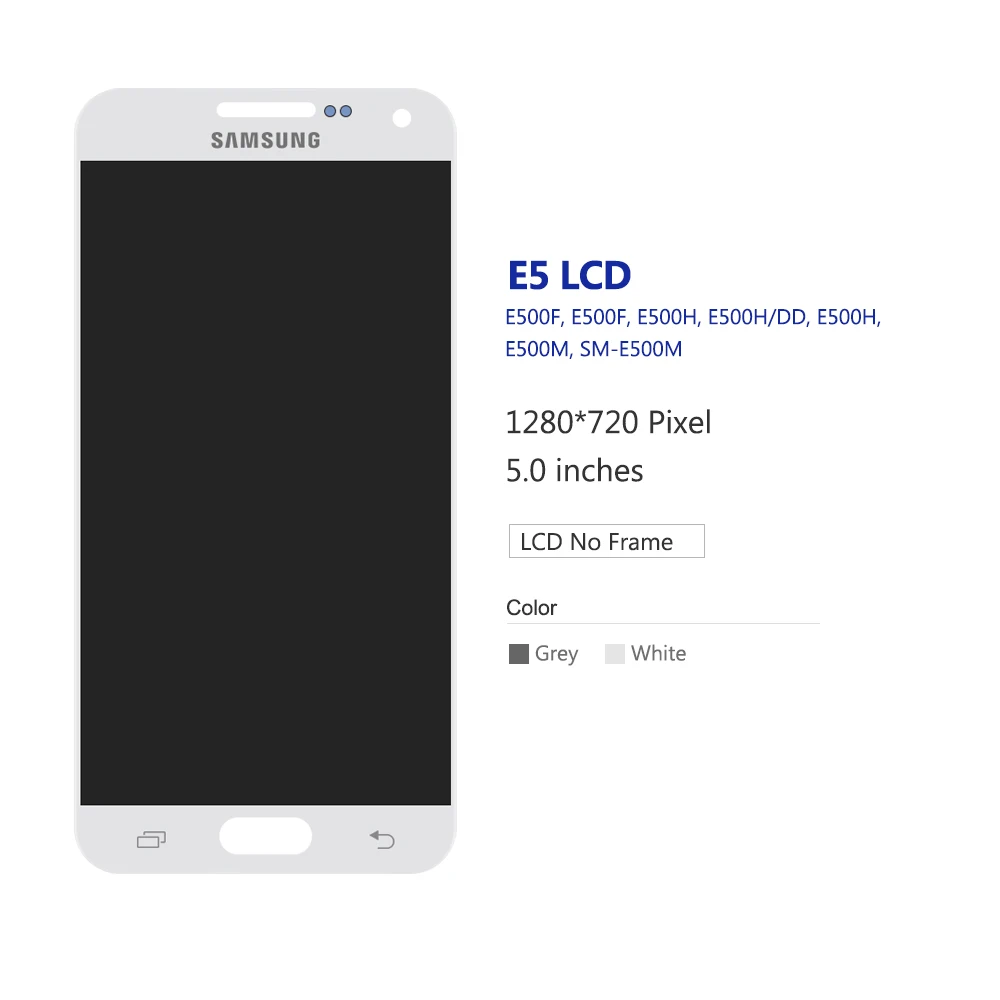 ЖК-дисплей 5 0 дюйма Super AMOLED E5 для Samsung Galaxy E500 E500F E500H E500M дисплей с сенсорным экраном