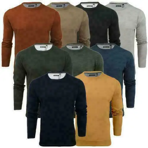 

Mens Brave Soul Crew Neck Jumper Light Knit Sweater Casual Knitwear