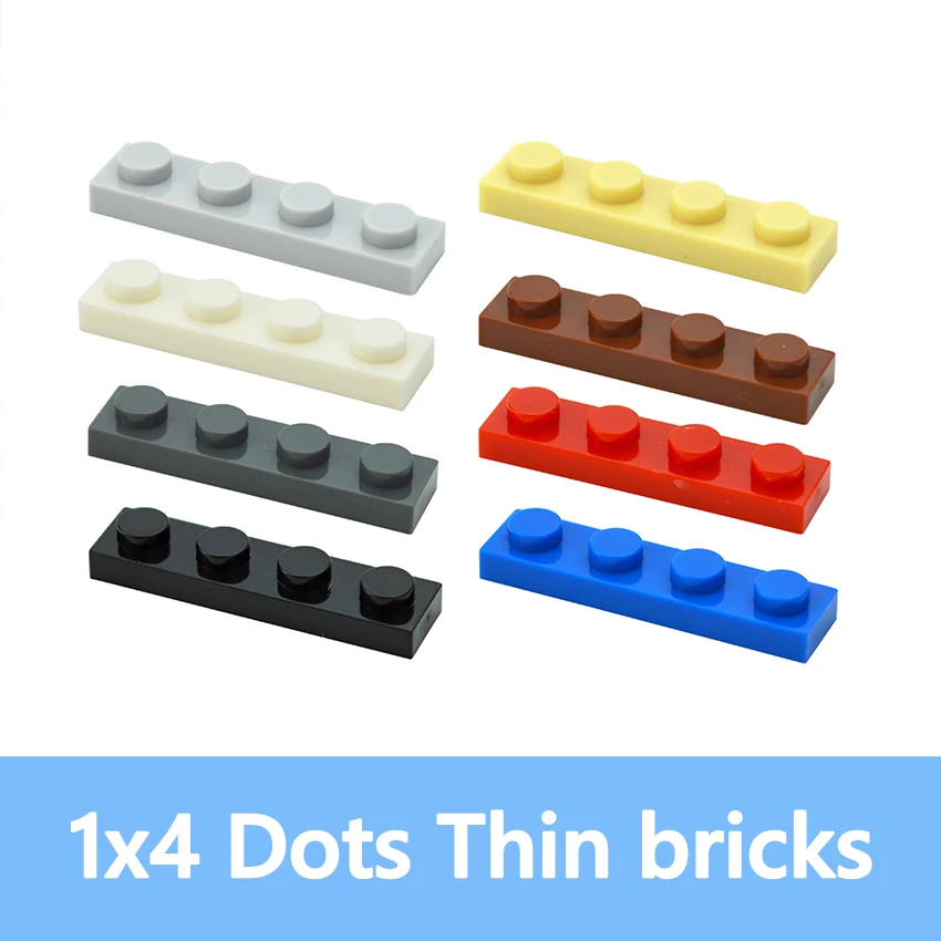 

1*4 Dots Thin Figures Bricks DIY Building Blocks 1x4 Dots Educational Creative Size Compatible With 3710 Toys for Children