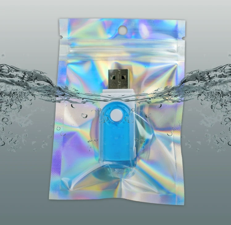

Eyelashe Package In Bulk Holographic Laser Zip Lock Bag Necklace Storage Custom Brand Logo Sticker Idea Gift Packaging Wholesale