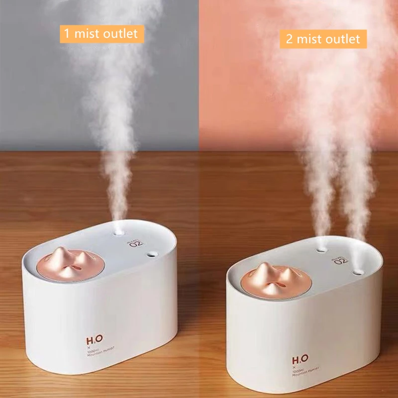 1000 мл большой объем ультразвуковой увлажнитель воздуха 2 выхода USB автомобильный