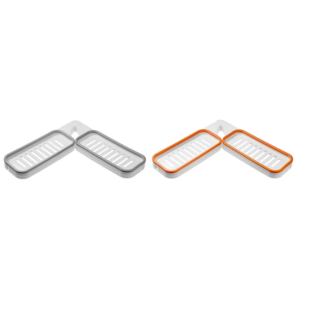 

2Pcs Wall-mounted Toiletry Shelf Multi-functional Storage Rack for Bathroom