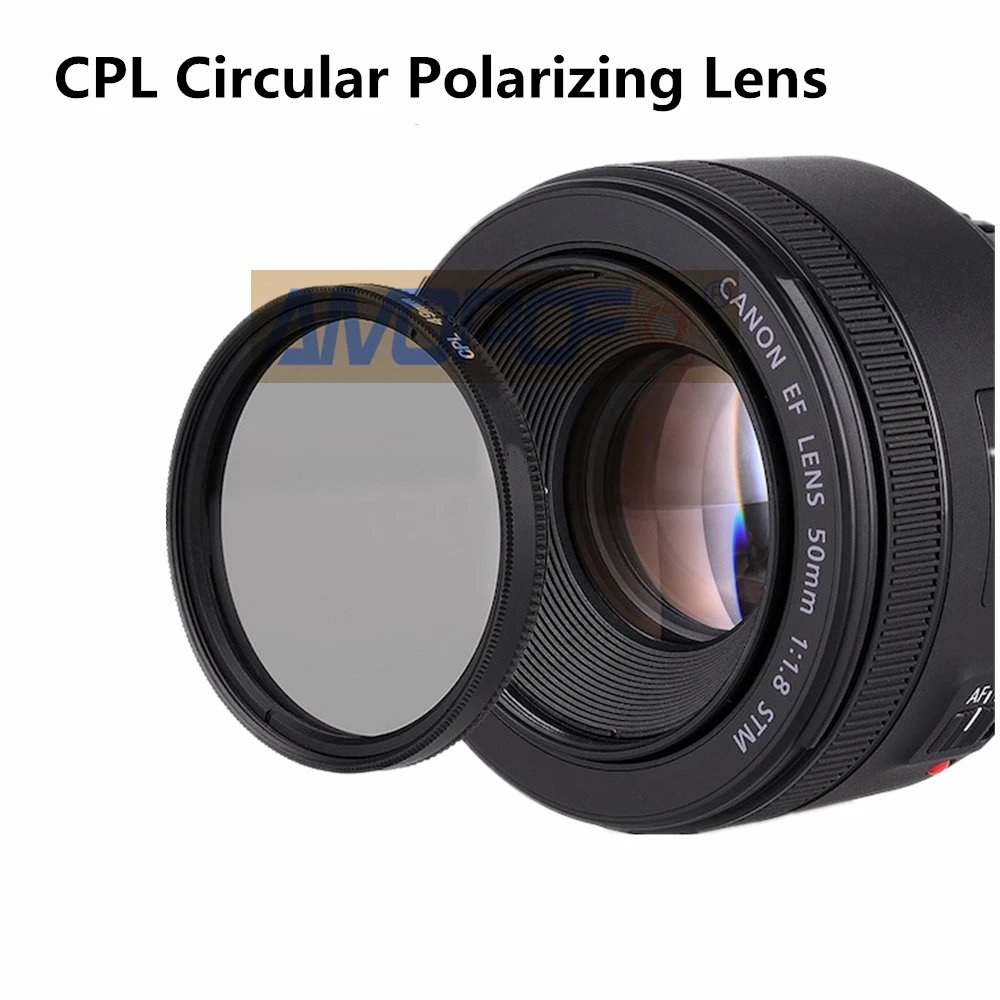 Круговой поляризационный фильтр 37 ~ 105 мм CPL для объектива Canon Nikon Sony + щетка съемки