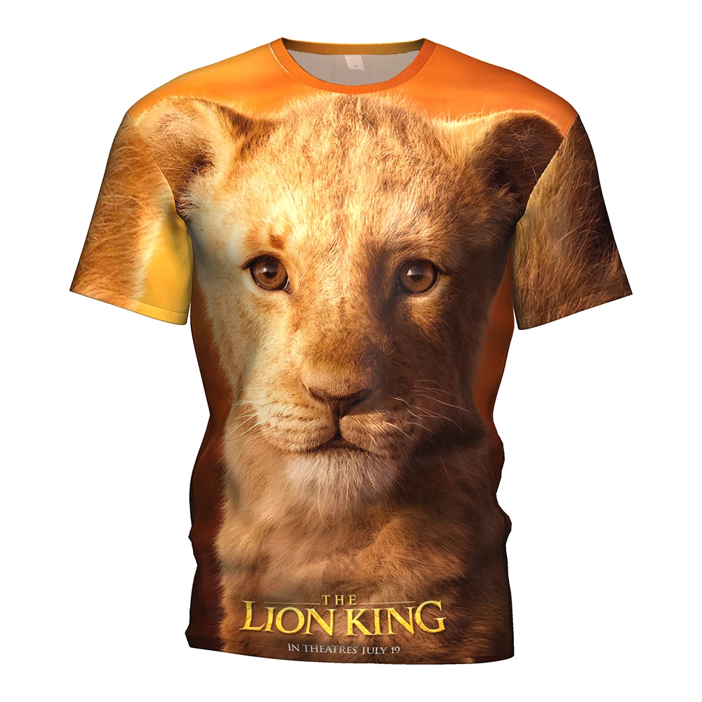 2019 Лето Король Лев Мужская 3D футболка/женщина уличная Simba футболка аниме Унисекс