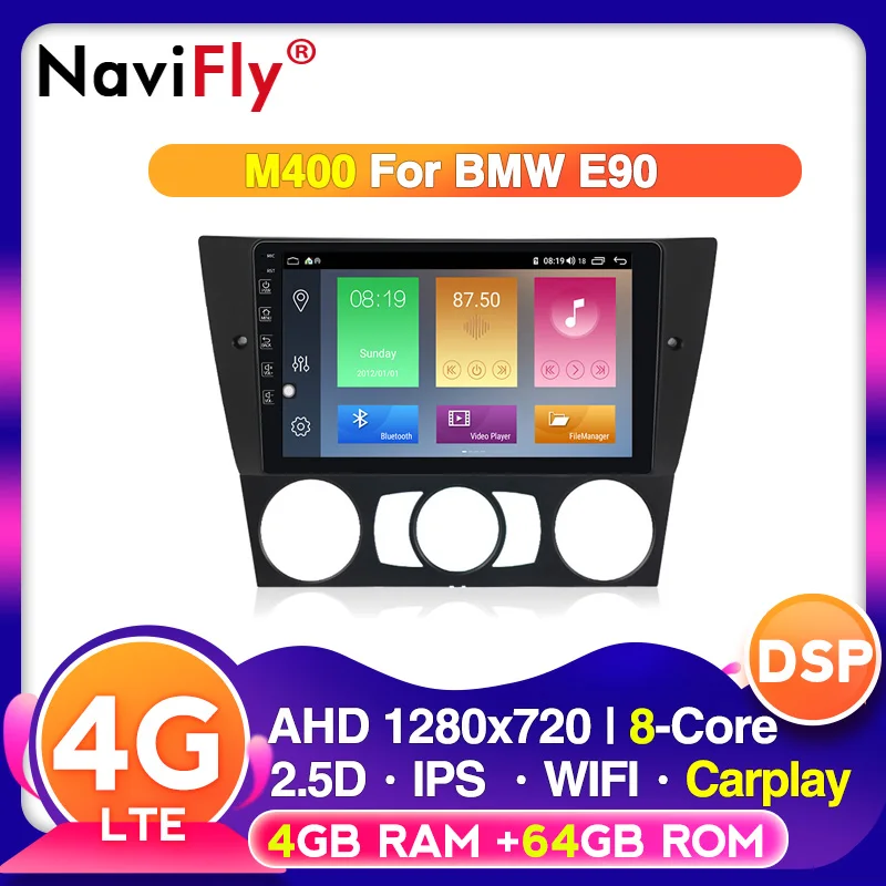 Автомобильная магнитола RDS с GPS DSP IPS Android 10 0 для BMW 3 серии E90 E91 E92 E93 восьмиядерным