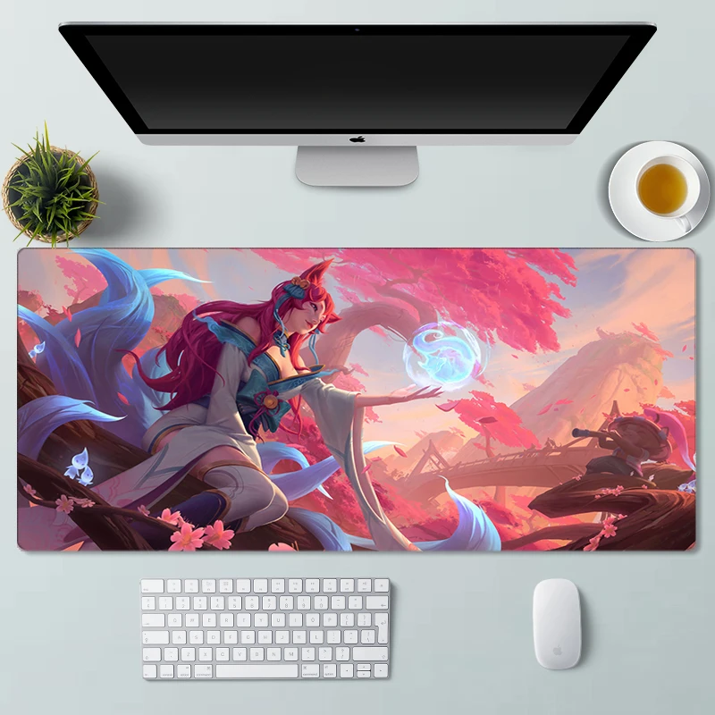 

Pc Gaming Pad KDA Mouse Pad Xxl Mat Desk Gamer Girl Asus Rog Office Carpet Extended Anime For Razer Computer Mousepad Keyboard