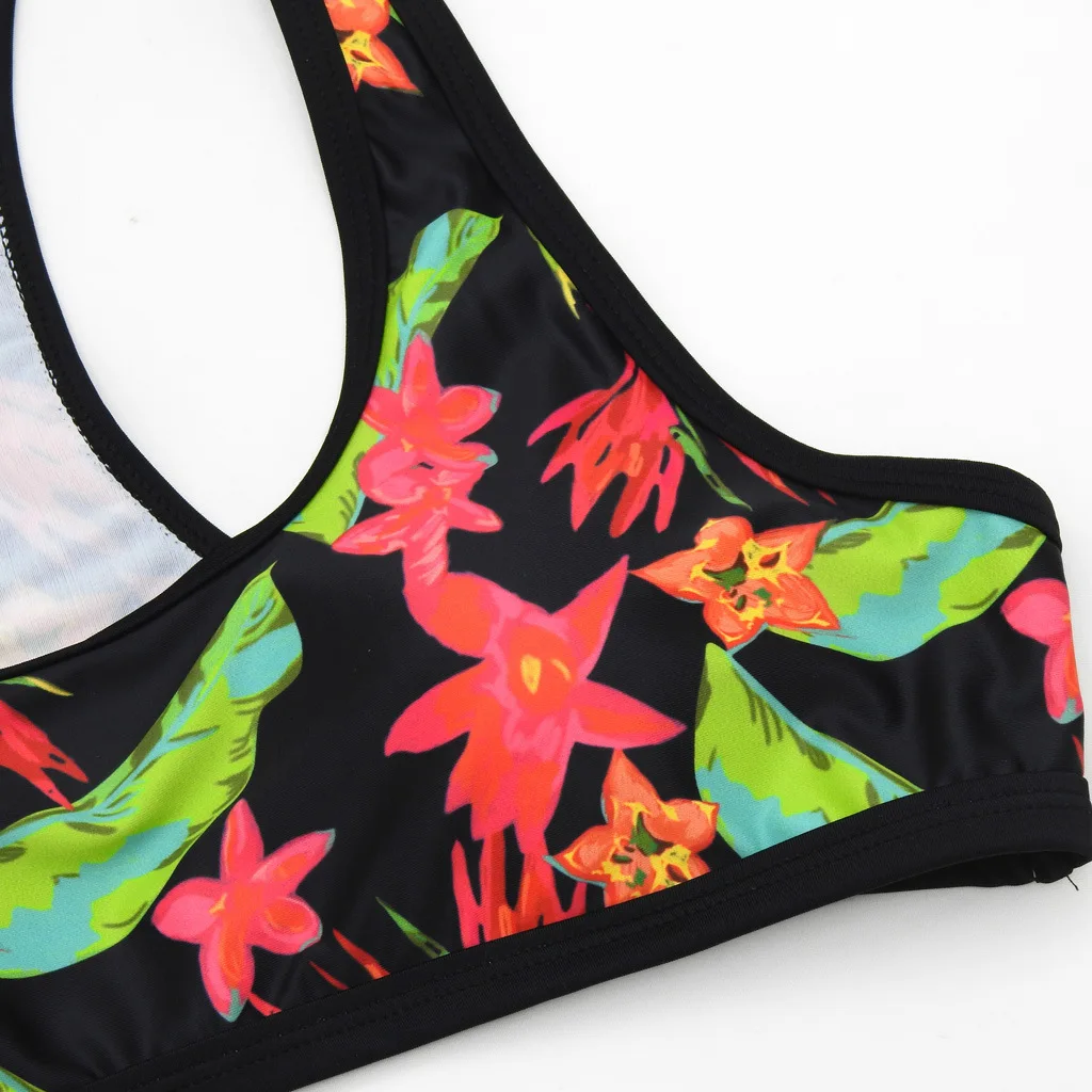 

2021 Bikini Plus Fat Code Sports Vest Flat Bikini Swimsuit Plus Women's Color Matching Split Swimsuit Beach Sexy Ins Wind