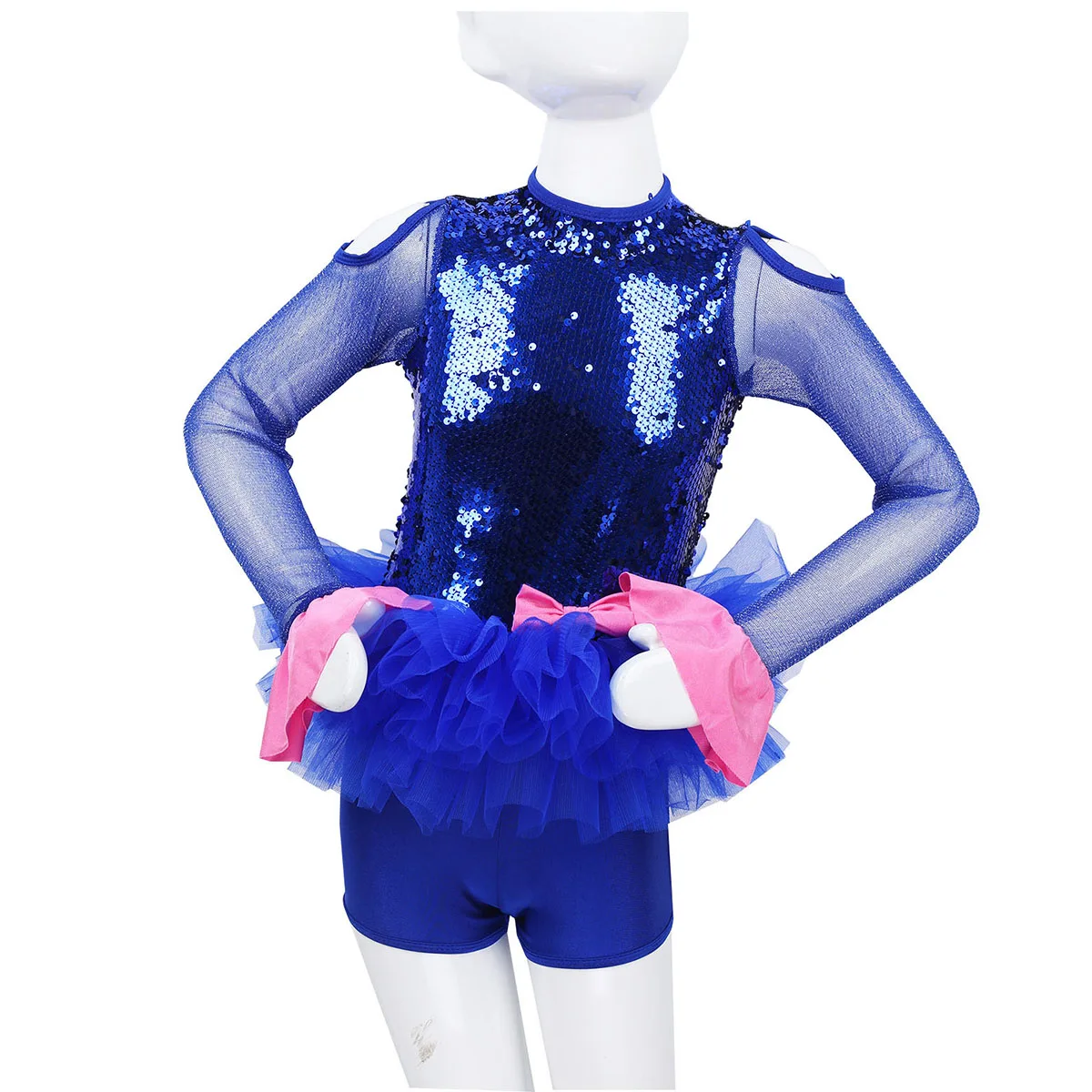 Детское блестящее фатиновое платье пачка с блестками для девочек балетный