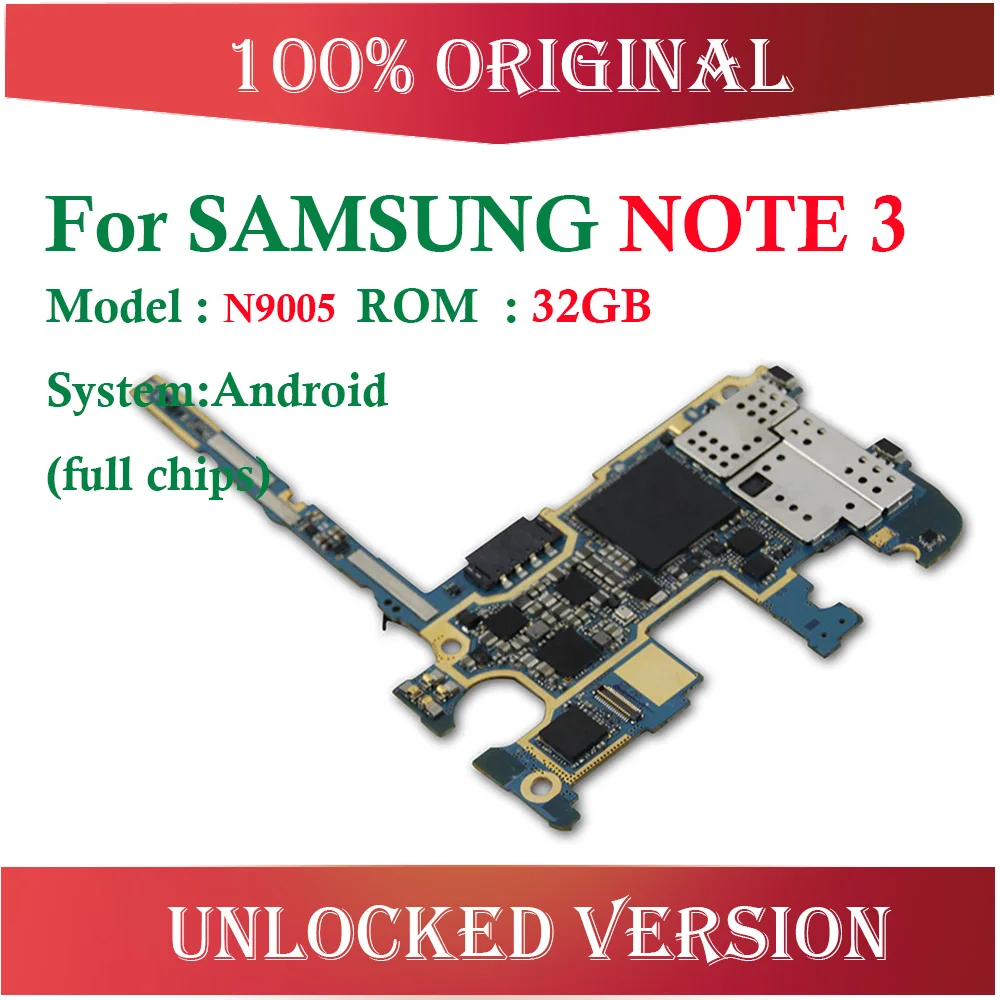 32 Гб оригинальная разблокированная материнская плата для samsung Galaxy Note 3 N9005, европейская версия для Note 3 N9005 материнская плата с системой Android