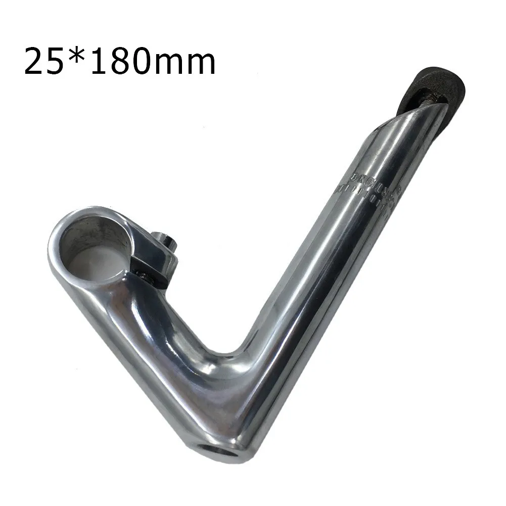 

1PC Bicycle Chrome Handlebar Stem Quill 25.4mm Aluminum Alloy Traditional Vintage Bike Handle Bar Stem Cycling Parts Accessories