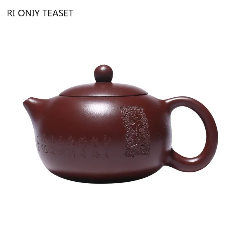 

Китайские исинские пурпурные глиняные чайные горшки 150 мл, аутентичный чайный горшок ручной работы Xishi, чайник из сырой руды для красоты, чай...