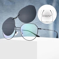sunglasses optical middle magnetic lenses 2 in 1 mens non prescription eyeglasses clip on eyewear with men clips oval glasses