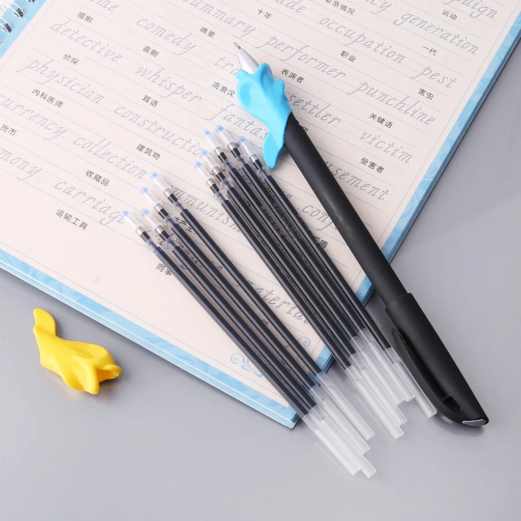 

3 Reusable Groove Calligraphy Copybook English Italic Handwriting Groove Training Pen Refills Hold Tools Set Dropship