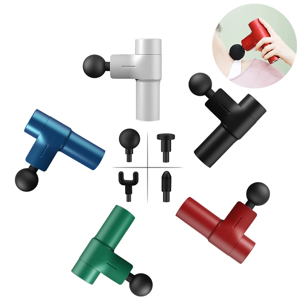 

Muscle Fascial Body Massager Gun Mini Electric Massage Gun Deep Tissue Percussion Small Fitness Equipment Acid Relief Pain Relax