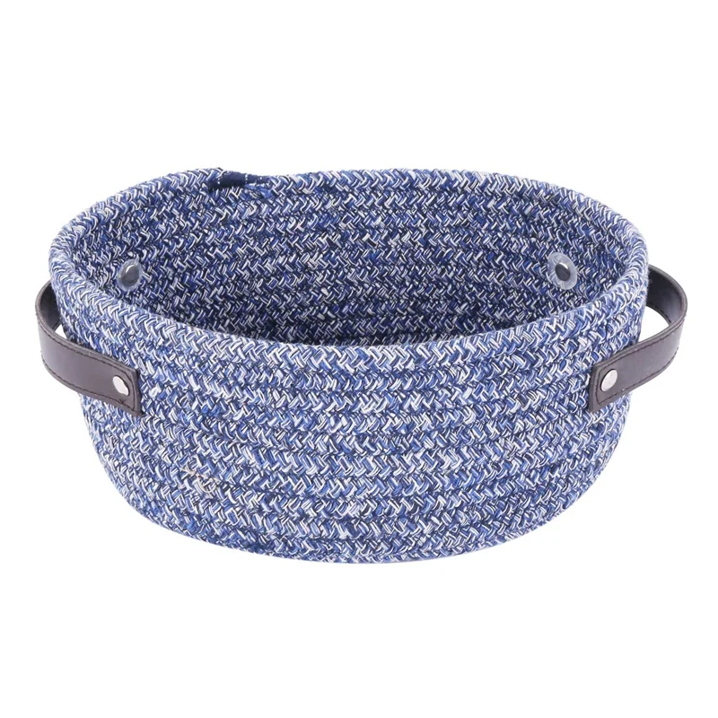 

2PCS Nordic Thick Cotton Desktop Storage Basket Simple Snack Cosmetic