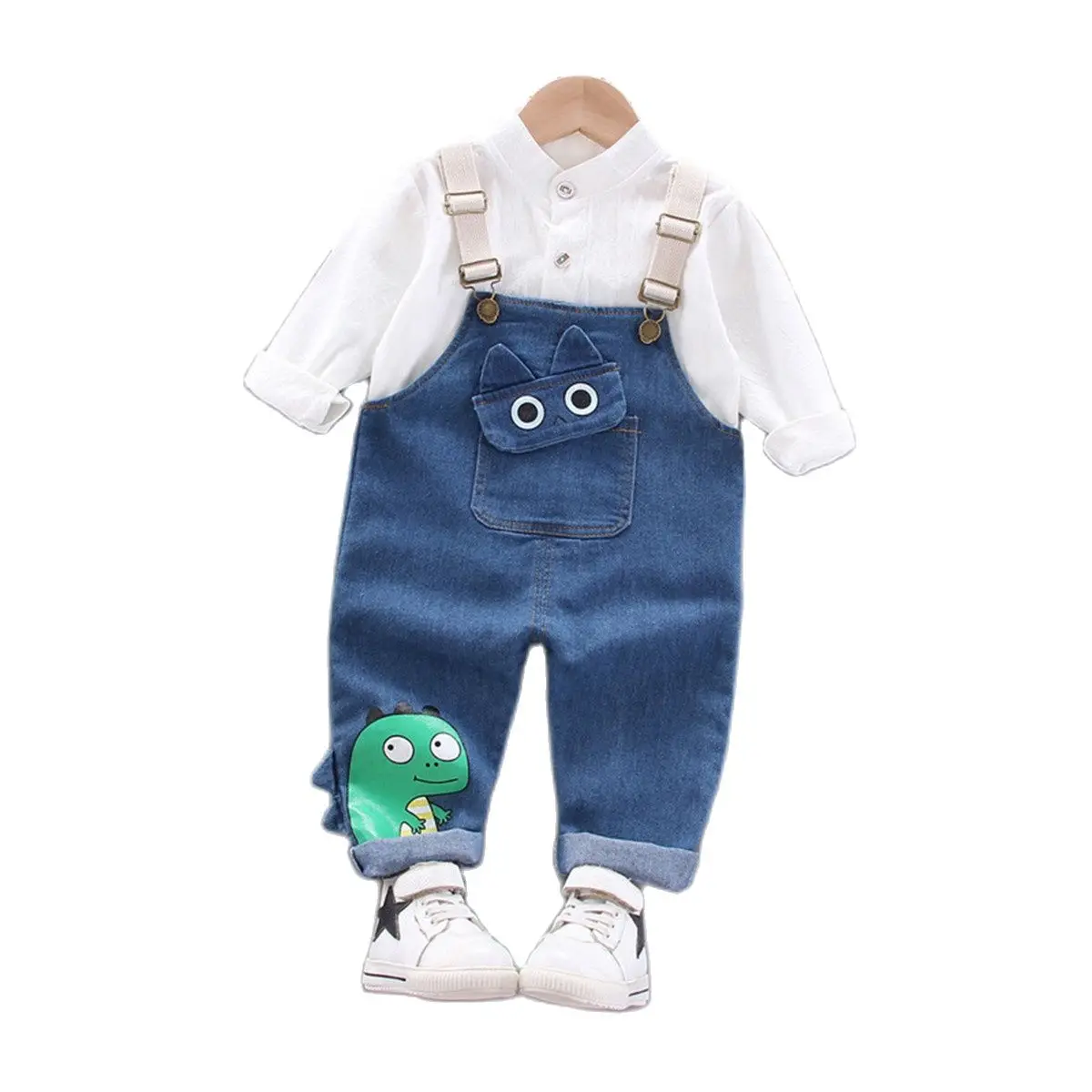 

Autumn Casual Boys Clothing Sets Autumn Kids Formal Suits Long Sleeve Shirt+Suspenders Trousers Casual Boy Clothes