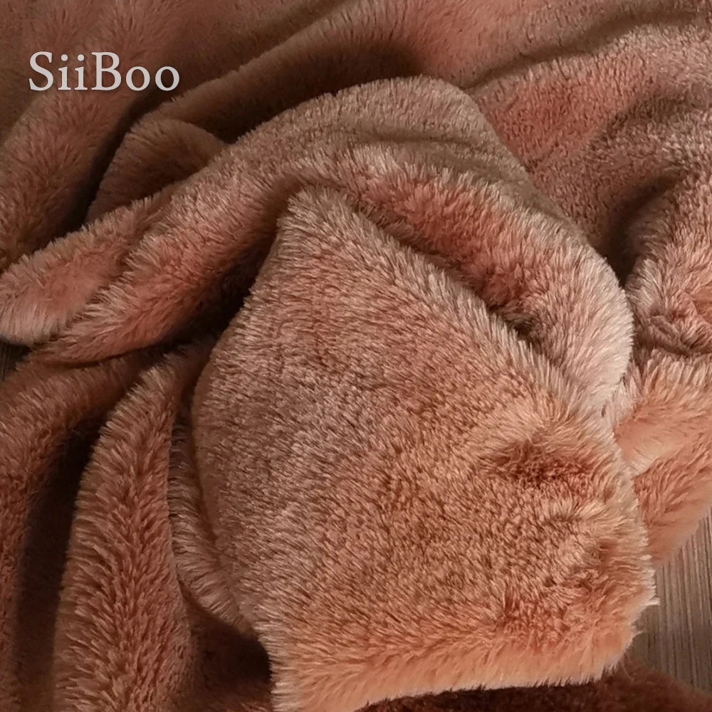 Высококачественная плюшевая ткань из искусственного меха 1 см для зимнего пальто