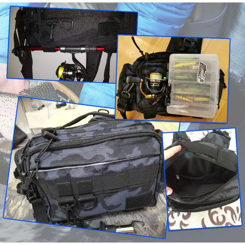 

Multifunctional Lures Fishing Bags Outdoor Sports Waist Pack Fishing Tackle Gear Storage Single Crossbody Bags